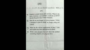 Programming in Java previous year question paper 2018-19