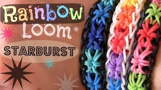 RAINBOW LOOM : Starburst Bracelet - How To | SoCraftastic