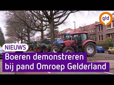 Demonstratie boeren bij pand Omroep Gelderland beëindigd