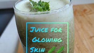 Cucumber juice for glowing skin 🥒🥒🥒