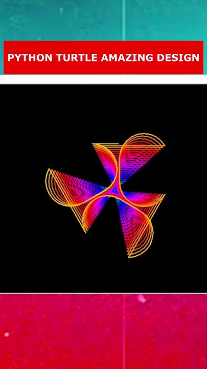 Python Turtle Graphics Code: Amazing Triple Folded Wings Shape Drawing ...