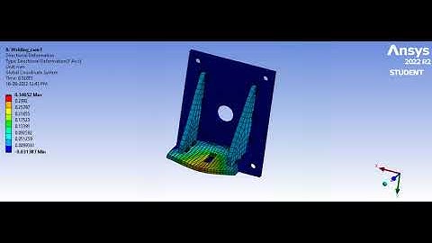 Verification of Weld Joints: Static Structural Analysis [Case 1: Directional Deformation] // ANSYS