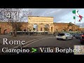 Rome | City Drive, Italy [Ciampino-Villa Borghese] December 2020 | 16:00 | ⛅