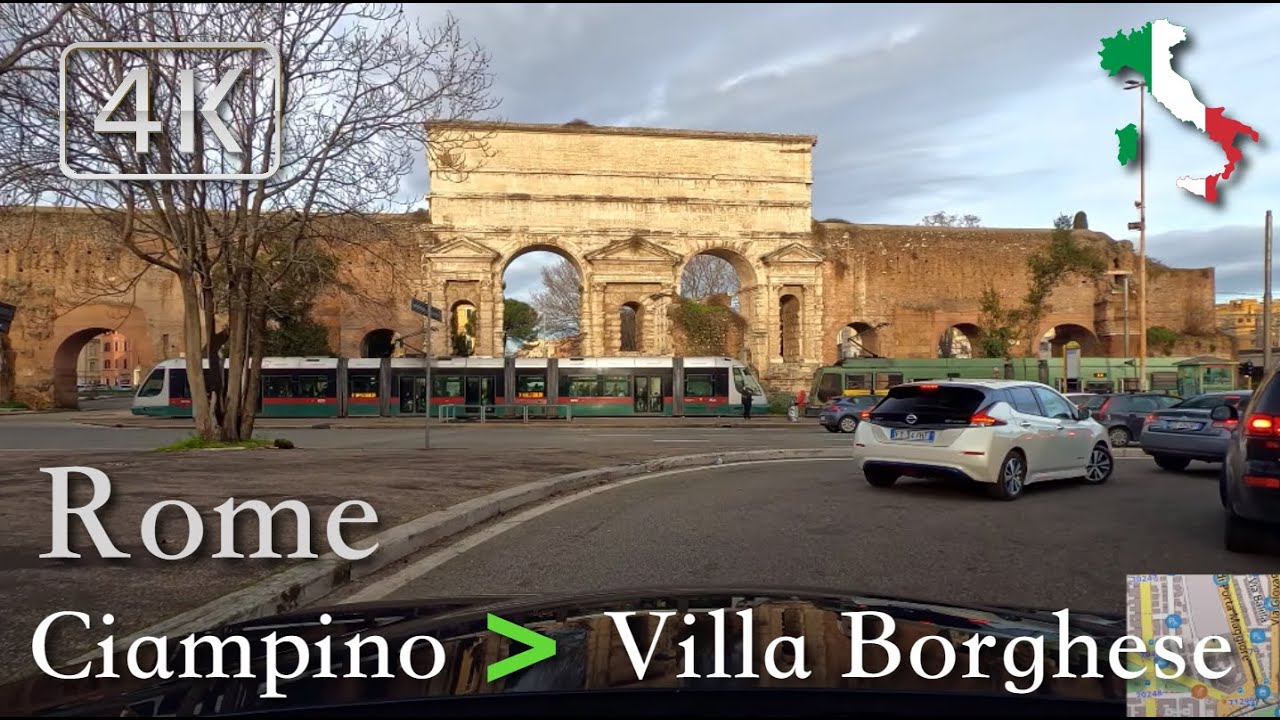 Rome | City Drive, Italy [Ciampino ⩾ Villa Borghese] December 2020 | 