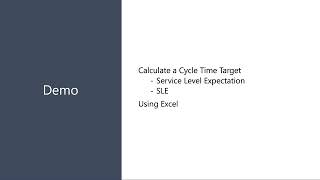 Demo: Calculating Your Team's Cycle Time Target