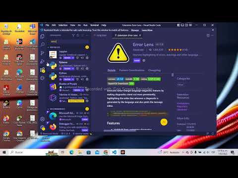 Como instalar la extensión Error Lens en visual estudio