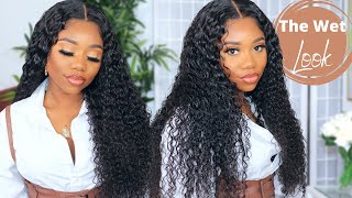 HOW TO DO THE WET LOOK ON CURLY HAIR (Even After The Hair Is Dry!)  | Nadula Hair Review