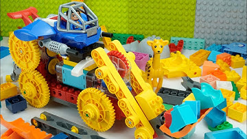 Satisfying Building Blocks Science ASMR Bulldozer & Dump Truck