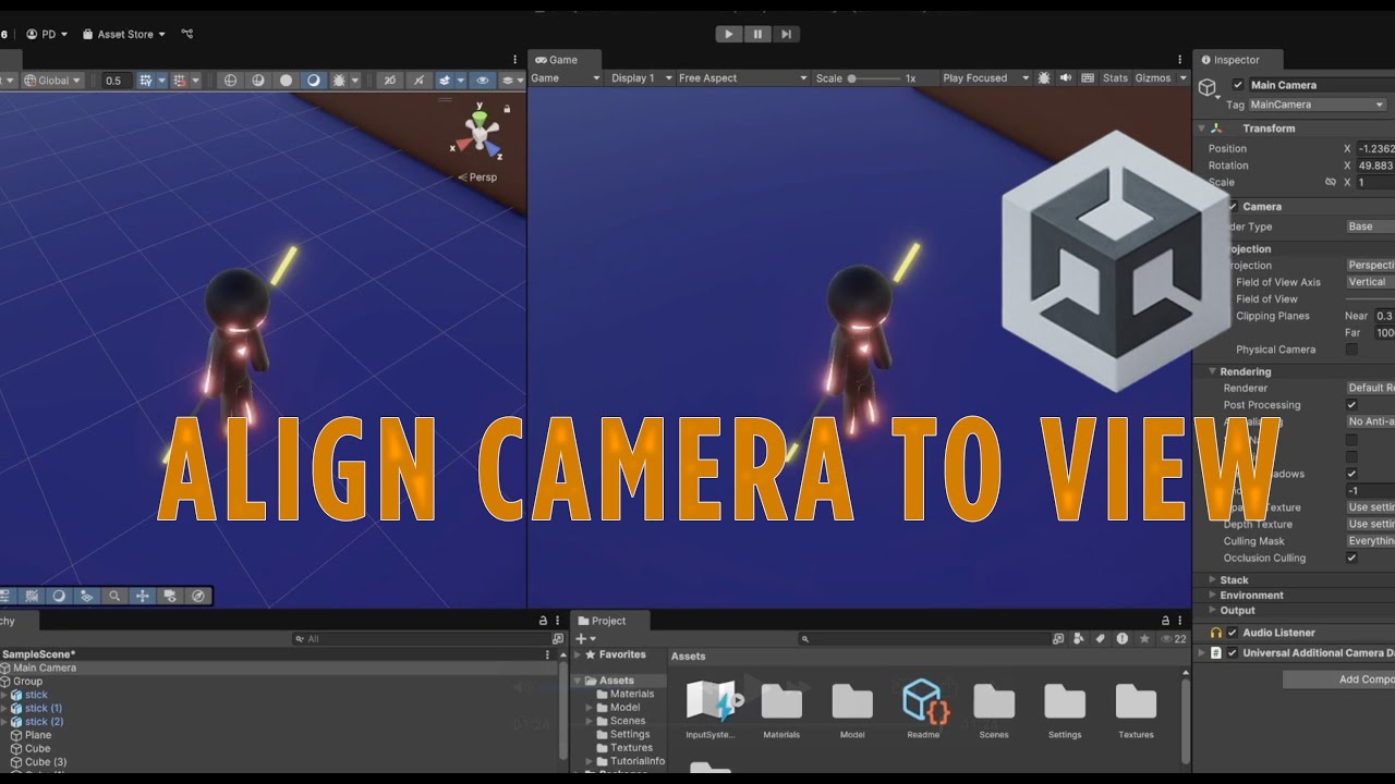 How to align camera with Editor view in Unity #gameshorttutorial #unity ...
