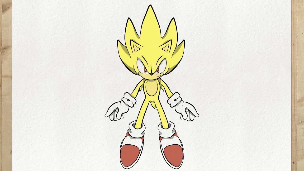 Como DESENHAR o SUPER SONIC (PASSO A PASSO). Vídeo completo no