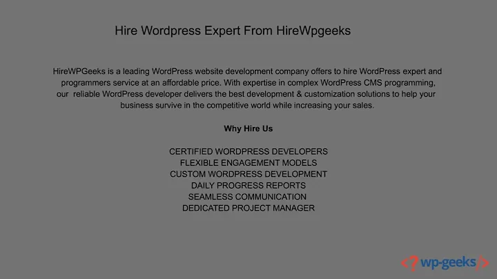 hirewpgeeks best html to wordpress company