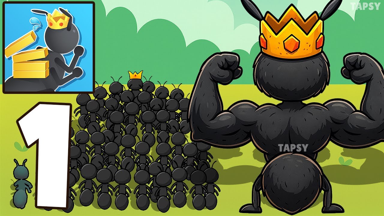 🐜Tiny Run Gameplay Walkthrough Part 1 – Ant Run & Colony Growth! (Android,iOS)