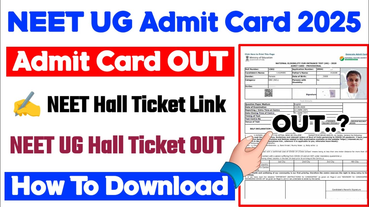 NEET Admit Card 2025 🔴 How To Download NEET UG Admit Card 2025 ? NEET ...
