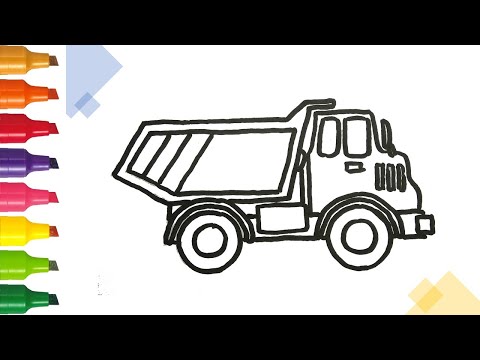 Video Hướng dẫn vẽ xe tải tự đổ | How to Draw a Dump truck |... - youtube