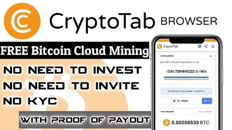 CryptoTab Browser on Android | Free Bitcoin Cloud Mining | CryptoTab Browser Payment Proof
