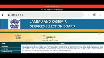 JK SSB Final Selection List for Various Posts 🔥🔥🔥Check ✔️ Merit List