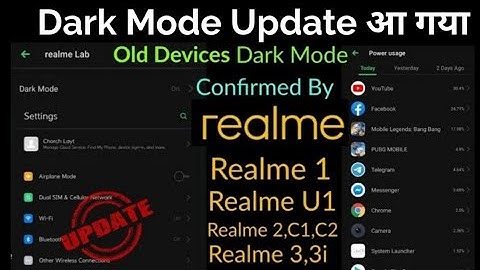 Realme Old Devices Dark Mode Confirmed | Realme 1, U1, Realme 3, 2 Pro , 2, C1 Dark Mode Update