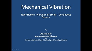 Vibration of string  continuous system
