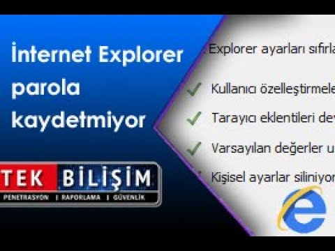 Video: Internet Explorer'da Bir Parola Nasıl Hatırlanır