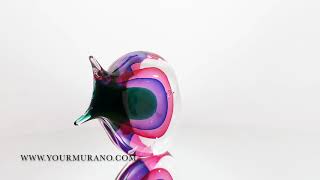 Murano glass multicolor fish sculpture modern | YOURMURANO