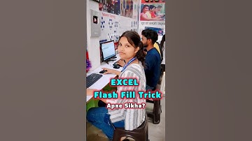 Excel flash Fill Trick #shortsfeed #shortvideo #excelformula #exceltricks #computer #viralvideo