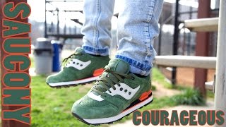 Saucony Courageous Premium Green w/ On Foot
