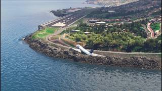 Massive Boeing 747 Attempts Landing at Dangerous Madeira Airport #madeira #airport