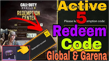 *Active 5 * March 2021 Redeem Code Codm Global & Garena | Codm Working Redeemption Code March 2021