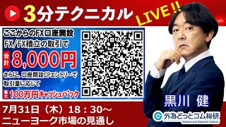 見通しズバリ！3分テクニカル分析「ライブ‼」 NY市場の見通し　2025年7月31日