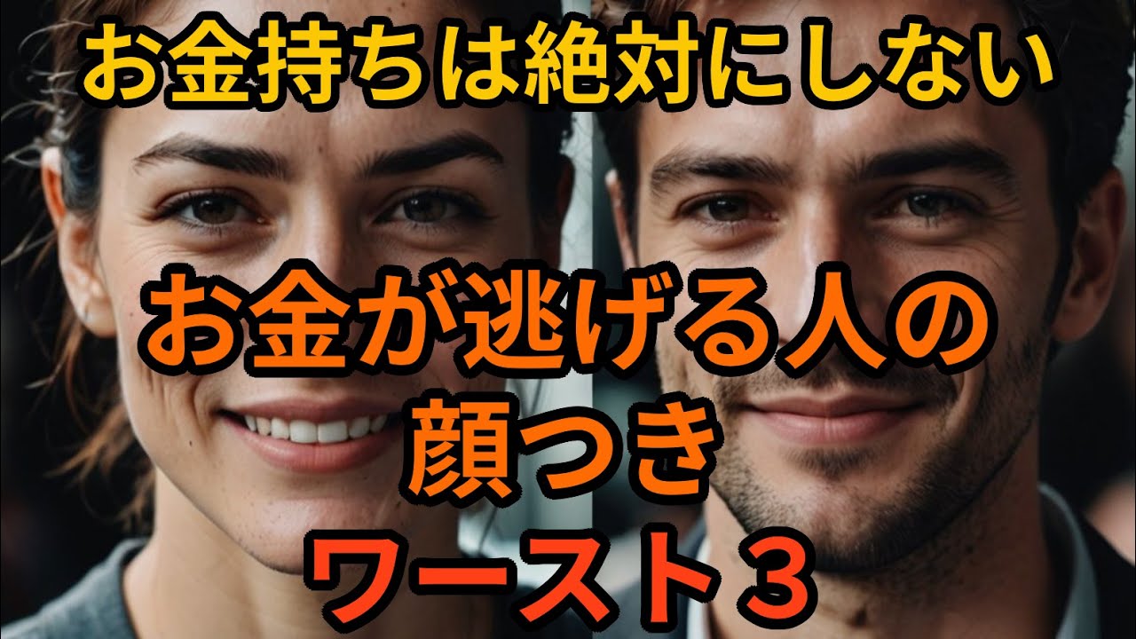 【要注意】無意識にやってない？一生お金が貯まらない人の「顔」の特徴3選【本編】