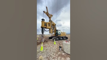 Big Rig Digging a Power Line Foundation | Blaze Equipment