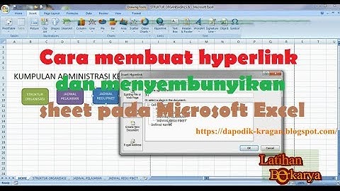 Cara membuat hyperlink dan menyembunyikan sheet pada Microsoft Excel