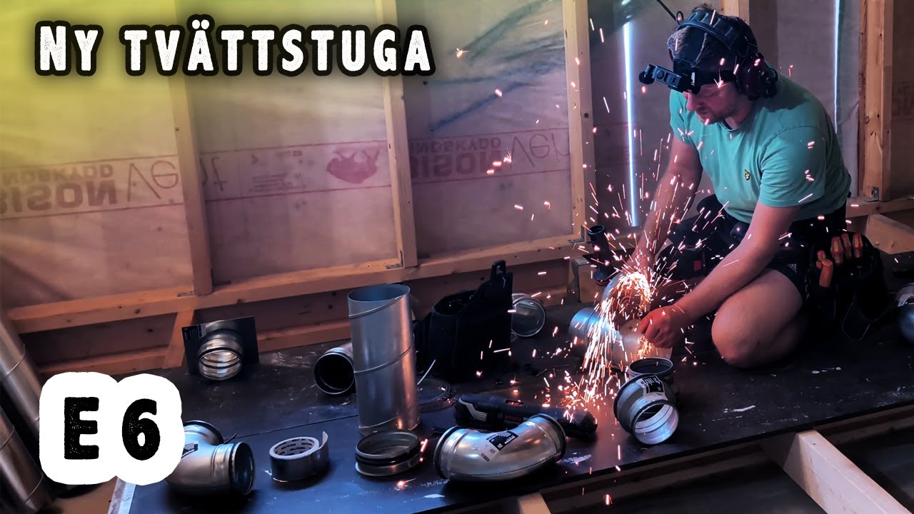 Tvättstuga & Walk-in Closet #6 - Drar Nätverk för Smart Hem & FTX-Ventilation!