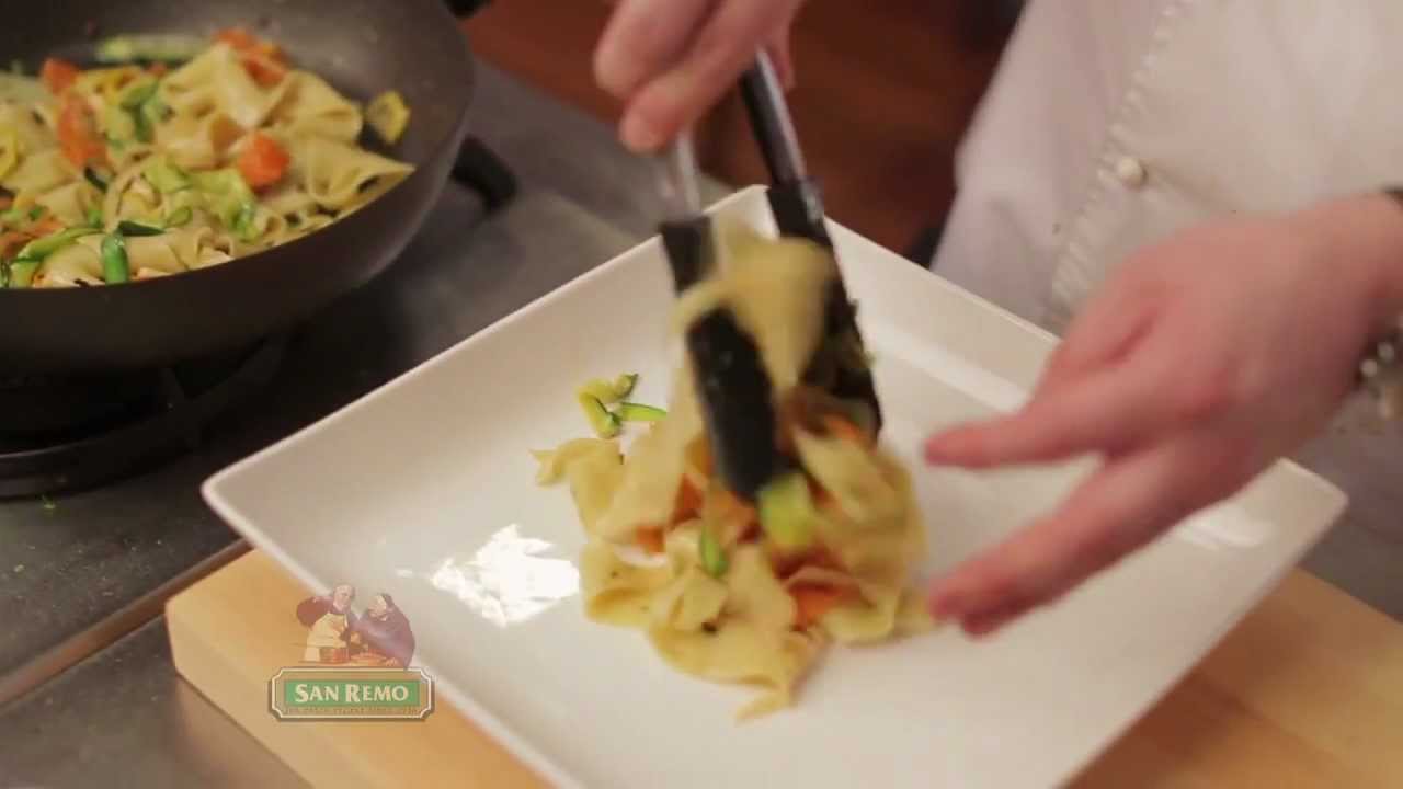 Spring Vegetable Ribbons with Pappardelle 2012 Yes Chef featuring Michael Weldon | SanRemoPasta