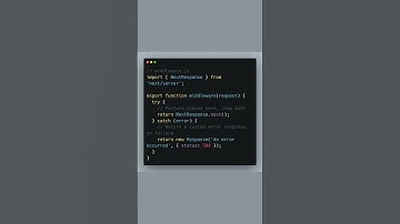 Master NextJS Middleware Errors #WebDevelopment