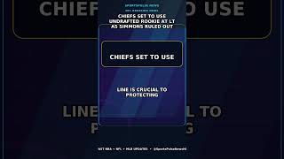 Chiefs set to use undrafted rookie at LT as Simmons ruled out