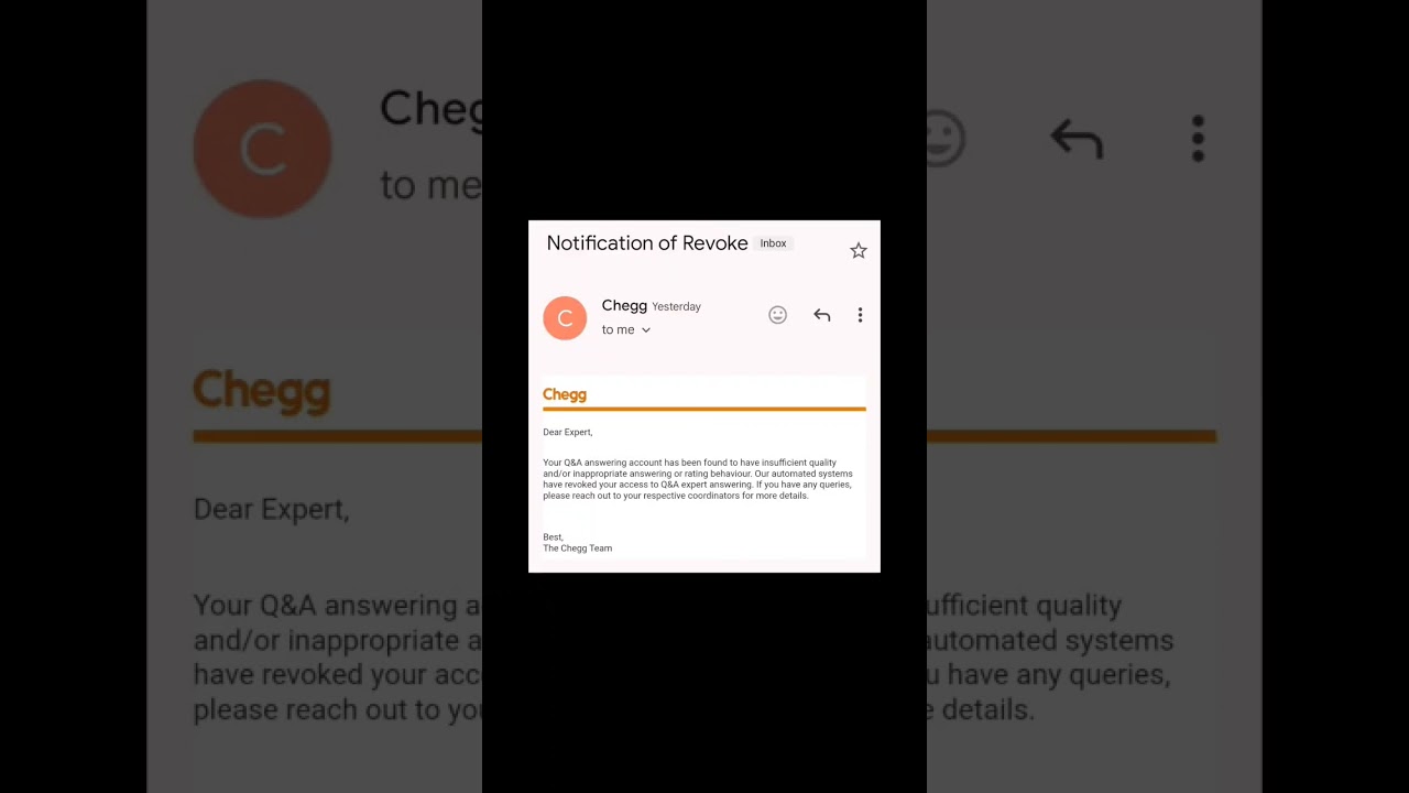 Chegg Account Revoked | Chegg account Revoked Chegg account Revoked #shorts #chegg #viral #trending