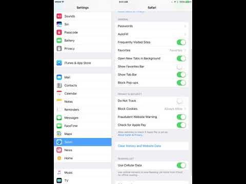 How to ENABLE COOKIES on iPAD?