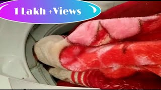 How to easily wash king size heavy double bed blanket in washing machine. How to dryclean  blanket.