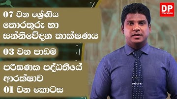 03 වන පාඩම | පරිගණක පද්ධතියේ ආරක්ෂාව  -  01 වන කොටස | 07 වන ශ්‍රේණිය | ICT Grade 07 lesson 03