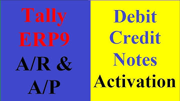 Debit  Credit Note set up in Tally ERP9 | Debit  Credit Note configuration in Tally ERP9