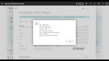 Business Central short video: Get public IP address, city, region, country, etc. of your environment