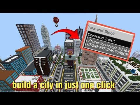 How to build a city in Minecraft using command block - build in just one click 