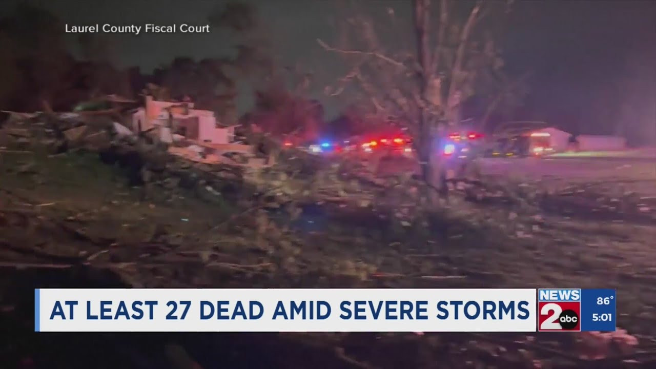 Severe weather leaves at least 27 dead, including 18 in Kentucky - YouTube