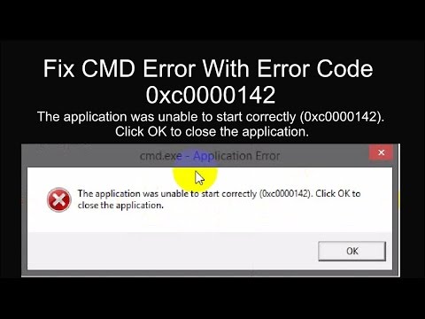 How To Fix CMD Error With Code 0xc0000142 . 100% Working 2017