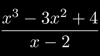 Divide using synthetic division (x^3 - 3x^2   4)/(x - 2)