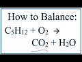 Balancing Combustion Reactions