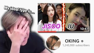 This HUGE YouTuber who lost his mind while choosing his ideal type between IU and JISOO...