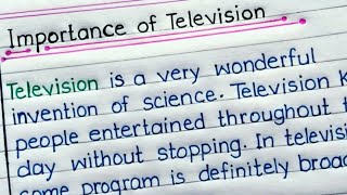 Essay On Importance Of Television📺In English ll About Television Essay ll