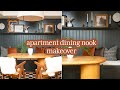 Dark &amp; Moody Dining Nook Makeover | Renter-Friendly!